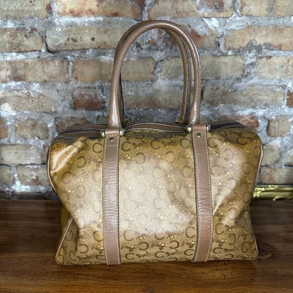 Vintage Celine Horse Carriage Monogram Coated Canvas Mini Boston Bag - Picture 3 of 16